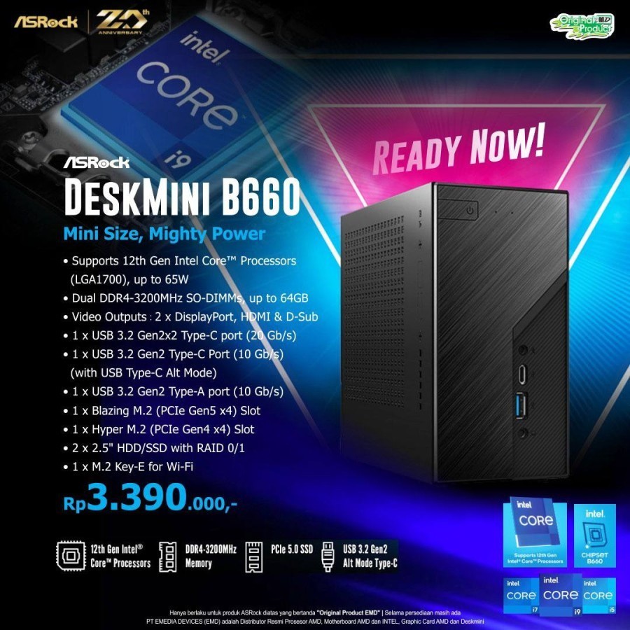 Asrock DeskMini B660W 12400