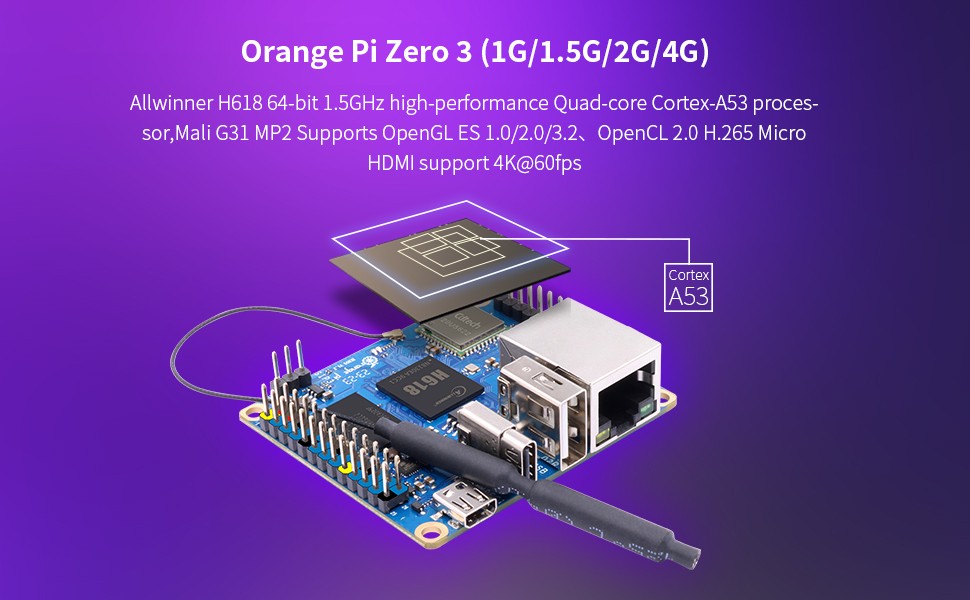 Orange Pi Pi Zero 3 2GB